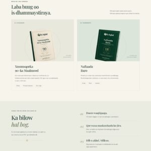 IsAqbal editable digital-book Elementor landing page, actual desktop preview.
