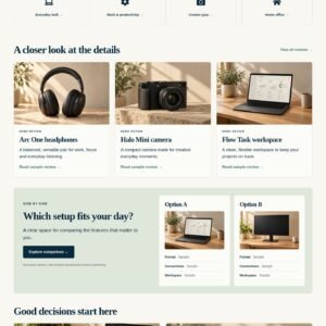 Pickwise editable Elementor homepage desktop preview.