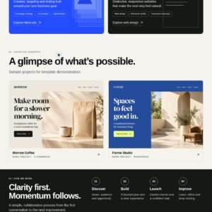 SHIFTLINE digital marketing agency: actual Desktop Elementor layout preview